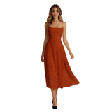 Maxi Jurk voor Avond met Spaghettibandjes in Jacquard voor Dames