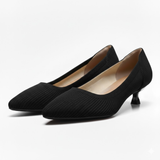 Dames escarpins in mesh met puntige neus en kleine kitten heel