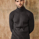 Heren Ribgebreide Coltrui – Klassieke Pullover met Tijdloze Elegant