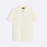 Moderne gebreide polo met rits