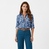 Chemise met Lange Mouwen met Grafische Print en Kraag