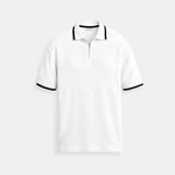 Klassiek Poloshirt met Rits en Contrastdetails