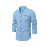 Heren Overhemd Slim Fit Knopen Elegant Casual
