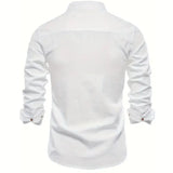 Heren Overhemd Slim Fit Knopen Elegant Casual