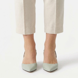 Slingback Pumps met Puntige Neus en Kleine Vierkante Hak voor Dames