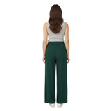 Olivia - Casual Broek met Brede Benen voor Dames met Elastische Taille en Decoratieve Riem