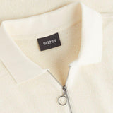 Moderne gebreide polo met rits