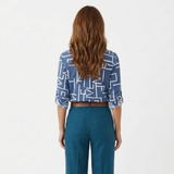 Chemise met Lange Mouwen met Grafische Print en Kraag