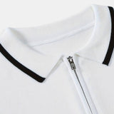 Klassiek Poloshirt met Rits en Contrastdetails