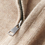 Heren Zip-up Trui – Halve Rits Pullover met Ribstructuur & Comfortabele Pasvorm