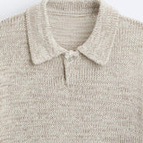Casual gebreid poloshirt in vintage-look