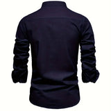 Heren Overhemd Slim Fit Knopen Elegant Casual