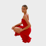 Aurelia - Jurk met ruffles en fijne bandjes