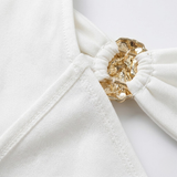 Driedelig Bikini Set voor Vrouwen met Bandeau en Lange Strandrok