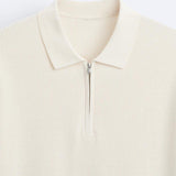 Elegante gebreide polo met rits