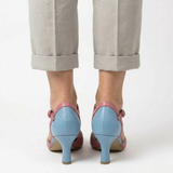 Hoge Hakken Schoenen met Enkelsluiting en Decoratieve Strik