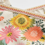 Maxi Jurk met Bloemenprint en Vierkante Halslijn en Ballonmouwen voor Dames