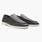 Logan | Vintage Old Money Heren Koeienhuid Leder Loafer