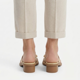 Blokhak Mules met Vierkante Neus en Detail voor Vrouwen
