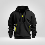 Heren Half Zip Hoodie – Comfortabele Urban Pullover met Zakken