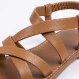 Platte Sandalen met Kruisbanden en Enkelbandje voor Dames