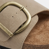 Heren Sandalen met Kurken Zool en Verstelbare Gespsluiting