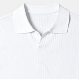 Geribd Heren Poloshirt met Korte Mouwen – Elegant & Tijdloos