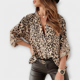 Vanessa - Moderne Blouse met Luipaardprint
