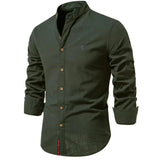 Heren Overhemd Slim Fit Knopen Elegant Casual