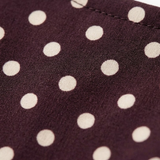 Korte Polkadot Jurk met Off-Shoulder Schouders en Voorzijde Vetersluiting voor Vrouwen