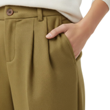 Franka - Hoge taille brede broek voor dames, ruime pasvorm voor kantoor en casual