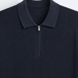 Elegante gebreide polo met rits