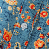 Leo | Speelse Korte Mouwen Overhemd met Vintage Bloemenpatroon