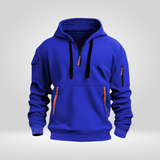 Heren Half Zip Hoodie – Comfortabele Urban Pullover met Zakken