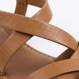 Platte Sandalen met Kruisbanden en Enkelbandje voor Dames