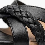 Platform Sandalen met Gevlochten Bandjes en Blokhak voor Dames