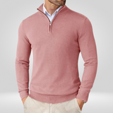Heren Quarter Zip Trui – Slim Fit Sport Pullover met Mock Neck