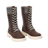 Retro laarzen voor dames winterlaarzen met veters mid-calf platformlaarzen
