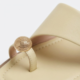 Blokhak Mules met Vierkante Neus en Detail voor Vrouwen