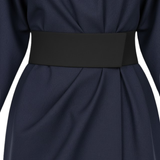 Lange jurk voor dames met vleermuismouwen en een gemarkeerde taille, vloeiende silhouet