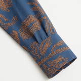 Midi-jurk met Lange Mouwen en Voorste Knoop en Print voor Vrouwen