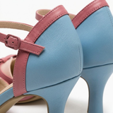 Hoge Hakken Schoenen met Enkelsluiting en Decoratieve Strik