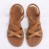 Platte Sandalen met Kruisbanden en Enkelbandje voor Dames