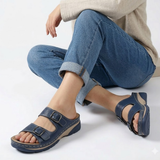 Platform Sandalen met Dubbele Gesp voor Dames