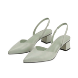 Slingback Pumps met Puntige Neus en Kleine Vierkante Hak voor Dames