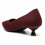 Dames escarpins in mesh met puntige neus en kleine kitten heel
