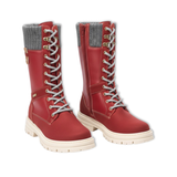 Retro laarzen voor dames winterlaarzen met veters mid-calf platformlaarzen