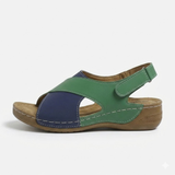 Dames Sandalen met Cross-Banden en Klittenbandsluiting