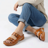 Platform Sandalen met Dubbele Gesp voor Dames
