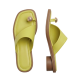 Blokhak Mules met Vierkante Neus en Detail voor Vrouwen